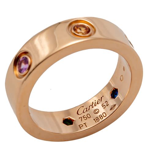 rose gold ring cartier|size rose gold cn40 qt.